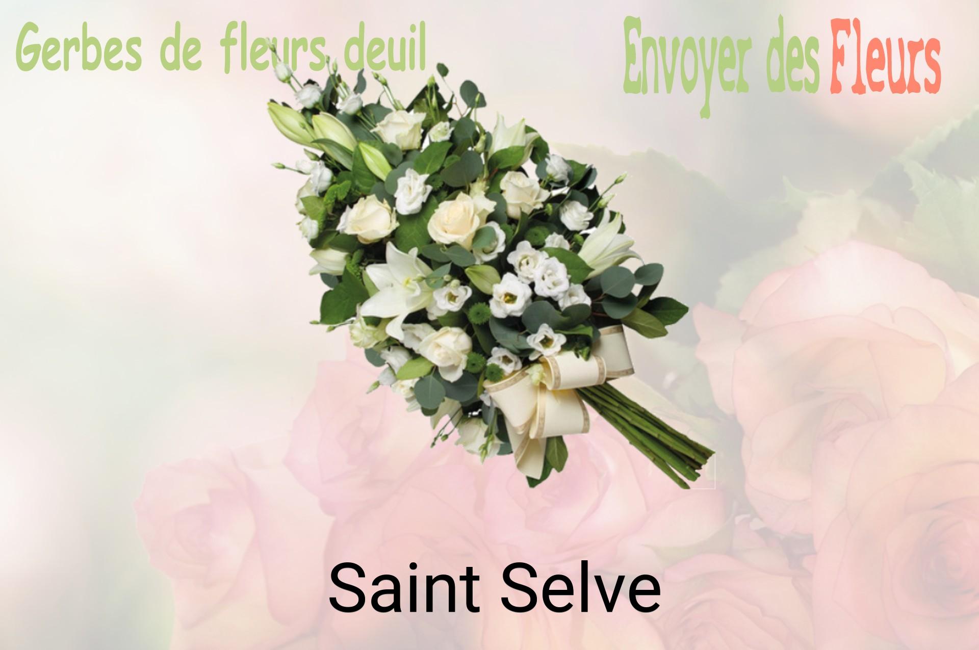 Gerbe de fleurs de deuil livrée à Saint-Selve
